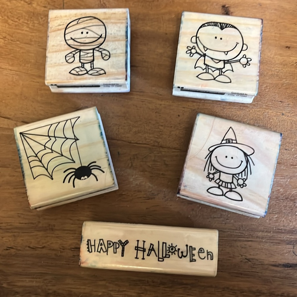🎃 Halloween Rubber Stamp Set 👻
